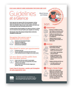 2023 AAHA Senior Care Guidelines for Dogs and Cats: Guidelines at a Glance