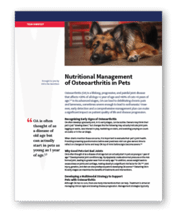 Nutritional Management of Osteoarthritis in Pets - Clinic Tool