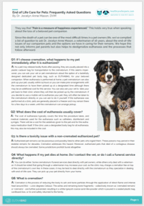 End of Life Care for Pets: Frequently Asked Questions - Clinic Tool